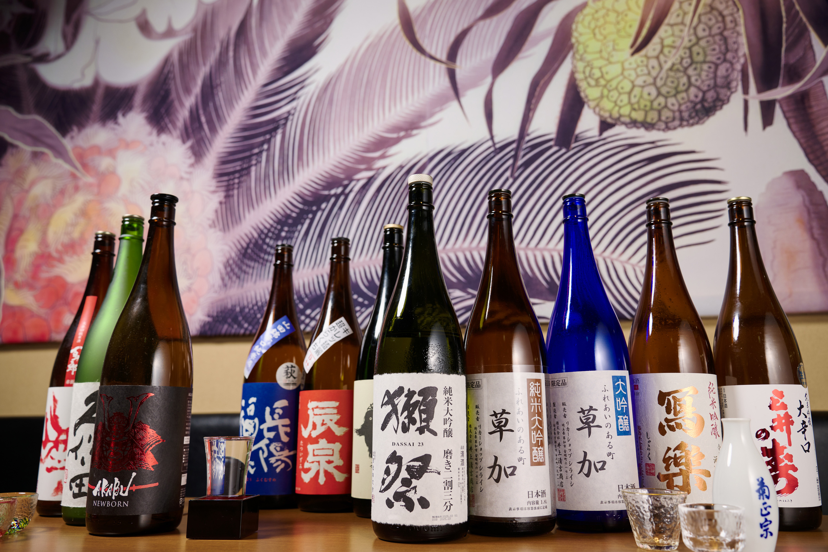 豊富な日本酒のラインナップ